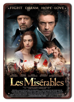 LES MISERABLES Plakat filmowy-metalowy #15476