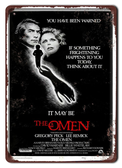 THE OMEN Szyld Plakat filmowy-metalowy #15541