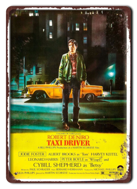 TAXI DRIVER Szyld Plakat filmowy-metalowy #15548