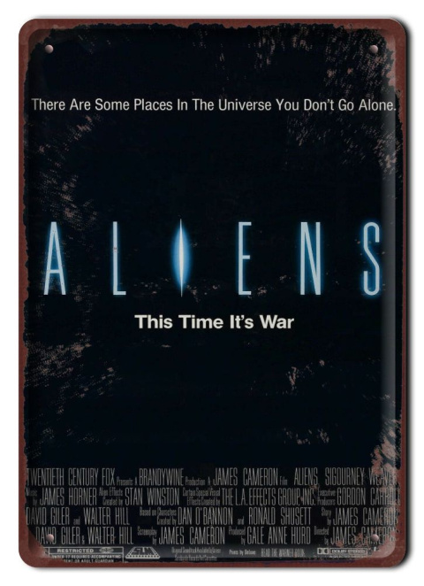 ALIENS Szyld Plakat filmowy-metalowy #15580