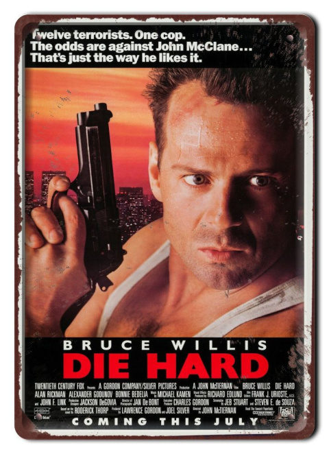 DIE HARD Szyld Plakat filmowy-metalowy #15583