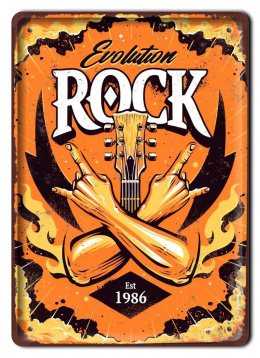 Rock and roll metalowy Plakat Muzyczny szyld #15823