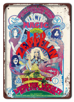 Rock and roll metalowy Plakat Muzyczny szyld #15834
