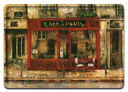 CAFFEE DE PARIS METALOWY SZYLD OBRAZEK RETRO #02414