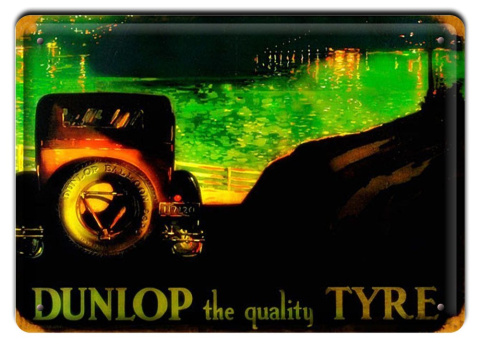 DUNLOP METALOWY SZYLD PLAKAT VINTAGE RETRO #00360