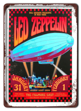 Rock and roll metalowy Plakat Muzyczny szyld #15873