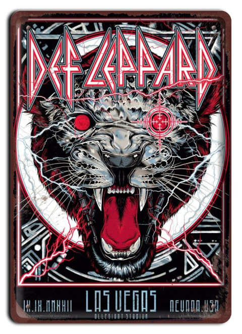 Rock and roll metalowy Plakat Muzyczny szyld #15912