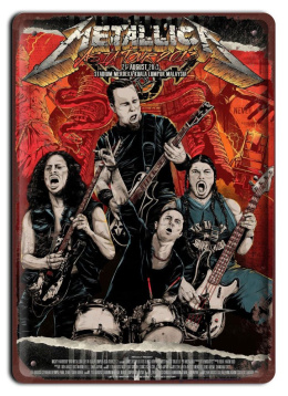 Rock and roll metalowy Plakat Muzyczny szyld #15926