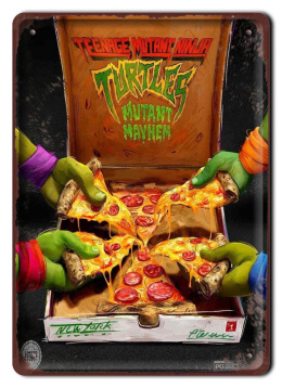 KOMIKS Plakat Metalowy Szyld Pizza Ninja #16879