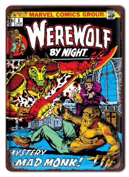 KOMIKS Plakat Metalowy Szyld Werewolf #16933
