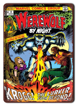 KOMIKS Plakat Metalowy Szyld Werewolf #16934