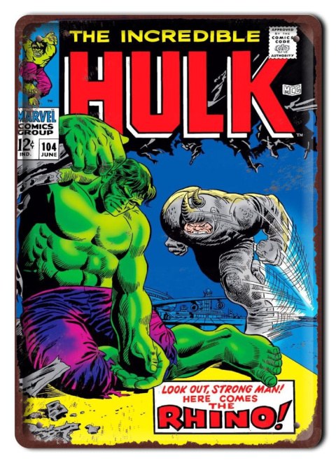 KOMIKS Plakat Metalowy Szyld Obrazek HULK #16959