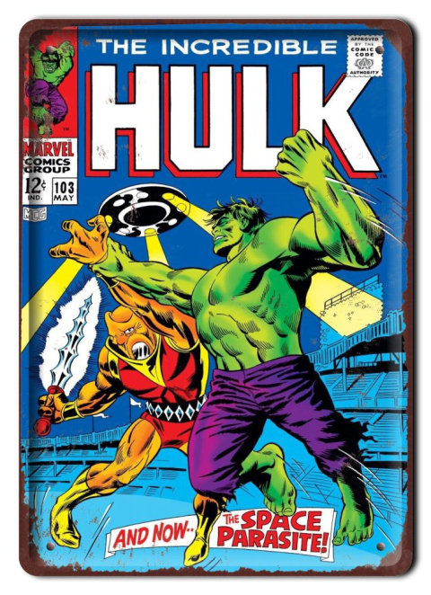 KOMIKS Plakat Metalowy Szyld Obrazek HULK #16962