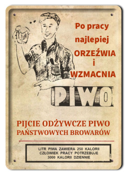 PRL SZYLD PLAKAT METALOWY OBRAZEK #12624