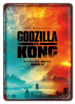 Godzilla Plakat Filmowy Hit Kinowy-metalowy #17245
