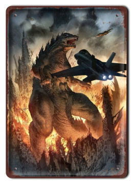 Godzilla Plakat Filmowy Hit Kinowy-metalowy #17252