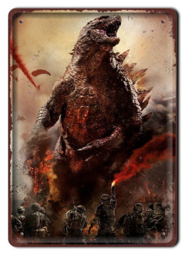 Godzilla Plakat Filmowy Hit Kinowy-metalowy #17253