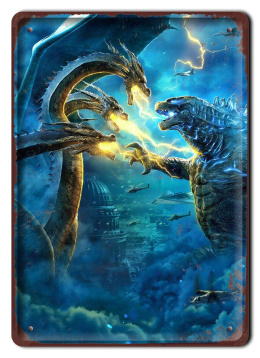 Godzilla Plakat Filmowy Hit Kinowy-metalowy #17254