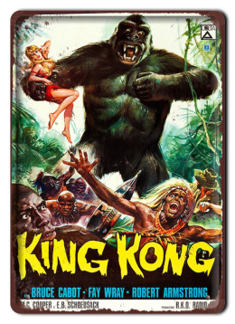 King Kong Plakat Filmowy Hit Metalowy Szyld #17255