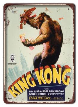 King Kong Plakat Filmowy Hit Metalowy Szyld #17259
