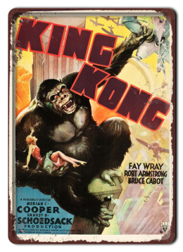 King Kong Plakat Filmowy Hit Metalowy Szyld #17261
