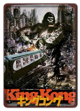King Kong Plakat Filmowy Hit Metalowy Szyld #17262