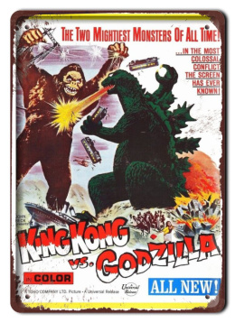 King Kong Plakat Filmowy Hit Metalowy Szyld #17265