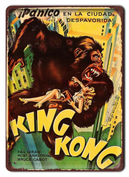 King Kong Plakat Filmowy Hit Metalowy Szyld #17266