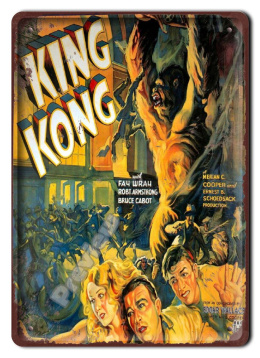 King Kong Plakat Filmowy Hit Metalowy Szyld #17268