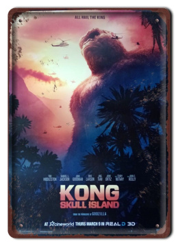 King Kong Plakat Filmowy Hit Metalowy Szyld #17271