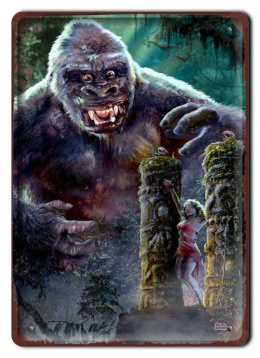 King Kong Plakat Filmowy Hit Metalowy Szyld #17277