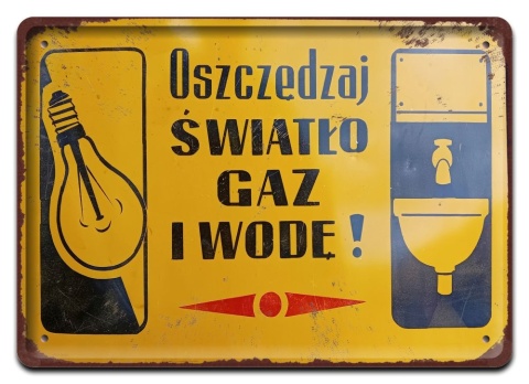 PRL Szyld Retro Vintage PLAKAT METALOWY OBRAZEK #17786