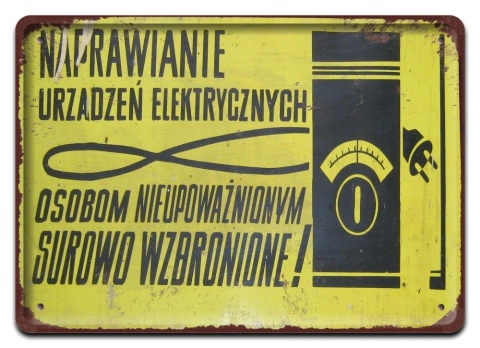 PRL Szyld Retro Vintage PLAKAT METALOWY OBRAZEK #17787