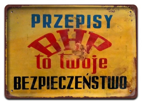 PRL Szyld Retro Vintage PLAKAT METALOWY OBRAZEK #17792