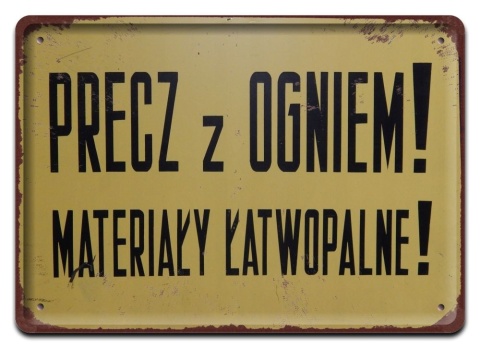 PRL Szyld Retro Vintage PLAKAT METALOWY OBRAZEK #17799