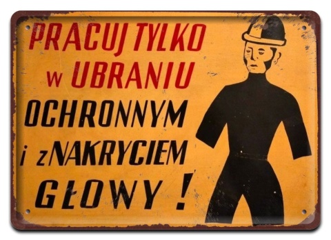 PRL Szyld Retro Vintage PLAKAT METALOWY OBRAZEK #17801