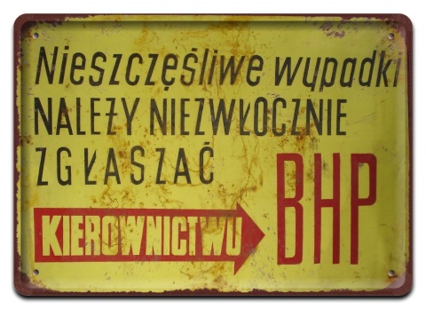 PRL Szyld Retro Vintage PLAKAT METALOWY OBRAZEK #17813