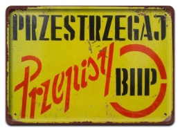 PRL Szyld Retro Vintage PLAKAT METALOWY OBRAZEK #17740