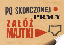 PRL Plakat Samoprzylepny, Plakietka, (motyw metalowego szyldu)#01066