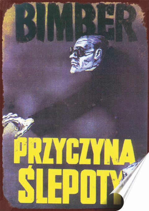 PRL Plakat Samoprzylepny, Plakietka, (motyw metalowego szyldu)#05813