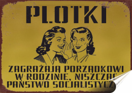 PRL Plakat Samoprzylepny, Plakietka, (motyw metalowego szyldu)#05820