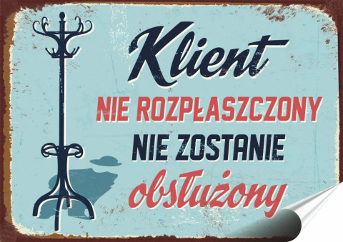 PRL Plakat Samoprzylepny, Plakietka, (motyw metalowego szyldu)#09052