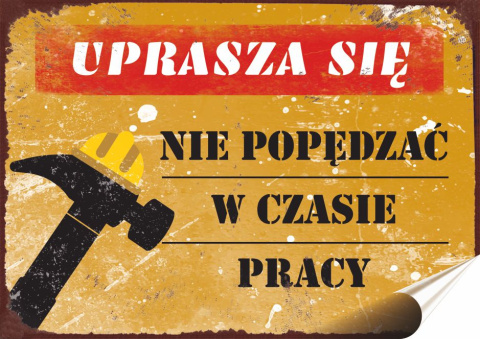 PRL Plakat Samoprzylepny, Plakietka, (motyw metalowego szyldu)#09062
