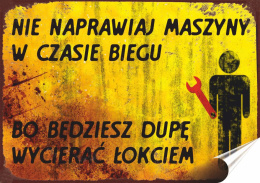 PRL Plakat Samoprzylepny, Plakietka, (motyw metalowego szyldu)#09066