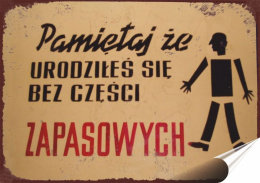 PRL Plakat Samoprzylepny, Plakietka, (motyw metalowego szyldu)#12608
