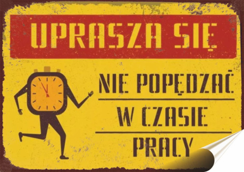 PRL Plakat Samoprzylepny, Plakietka, (motyw metalowego szyldu)#12610