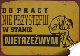 PRL Plakat Samoprzylepny, Plakietka, (motyw metalowego szyldu)#13616
