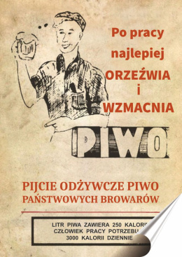 PRL Plakat Samoprzylepny, Plakietka, (motyw metalowego szyldu)#12624