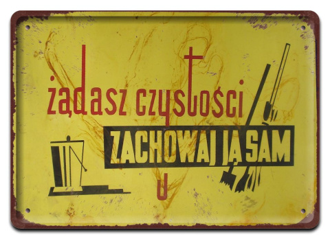 PRL Szyld Retro Vintage PLAKAT METALOWY OBRAZEK #17956