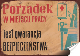 PRL Plakat Samoprzylepny, Plakietka, (motyw metalowego szyldu)#12638
